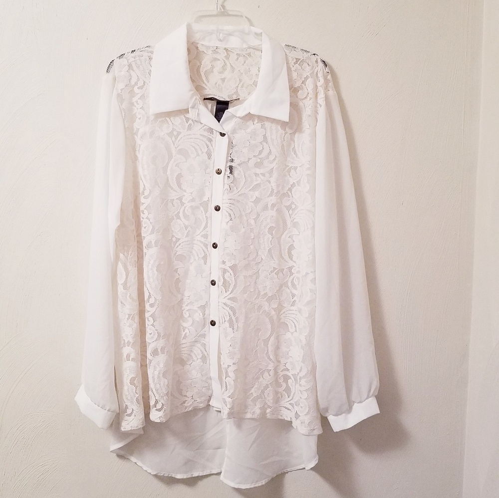 Ashley Stewart Sheer Top